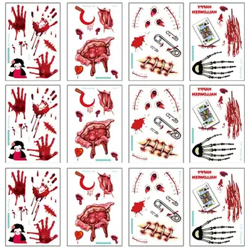 

20pcs Exquisite Temporary Body Art Tattoo Halloween Tattoo for Prank