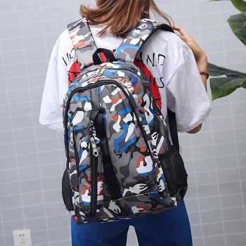 

Women Bag New Double Backpacks with Pencil Bags Boys and Girls Schoolbag Large Capacity Men Camouflage Backpack 2 Pcs/set
