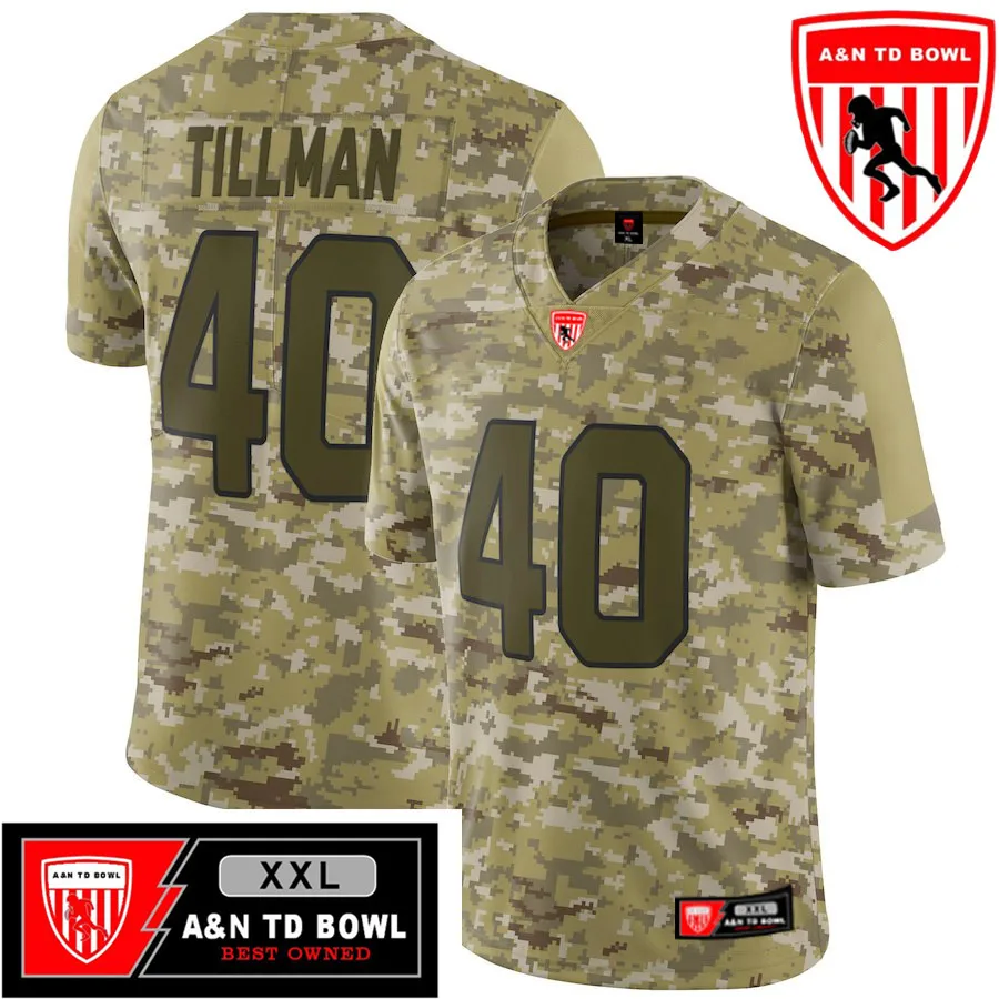 

A&N TD BOWL Customized Mens Sports American Football Jersey Arizona Jerseys Pat Tillman Fans Cheap Stitch Jerseys