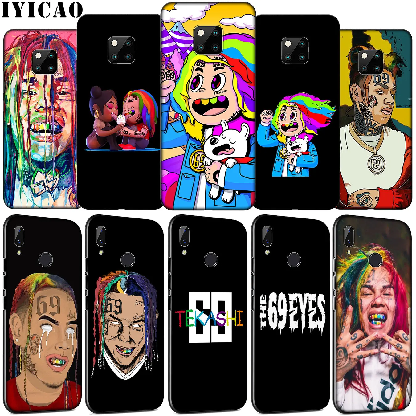 Tekashi69 6ix9ine 69 Мягкий силиконовый чехол для телефона huawei Коврики 30 20 10 Pro Nova 5i 4 3 3i 2i 2
