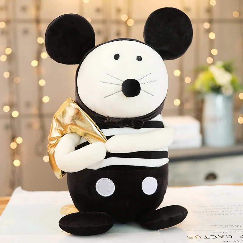1 шт. 35 см kawaii рюкзак мышь плюшевые игрушки прекрасный чучело куклы мышки высокое качество мультфильм подарок на день рождения для детей