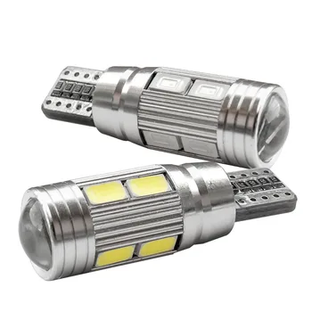 

4pcs T10 W5W Canbus No Error 10 Smd 5630 5730 Led Bulbs High Power Wedge Car Parking Fog Lamp Auto Reading Dome Light 12V
