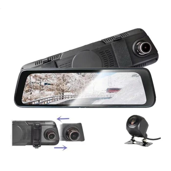 

10 Inch Streaming Media 1080p Rearview Mirror Tachograph Dual Lens High-Definition Starlight Night Vision Panoramic Car Recorder