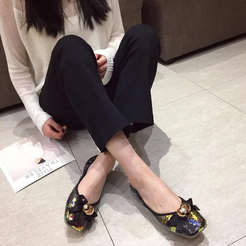Scarpe donna/Женская обувь; женская обувь на плоской подошве; мягкая женская обувь; повседневная обувь с квадратным носком; chaussures femme Bling Zapatos De Mujer