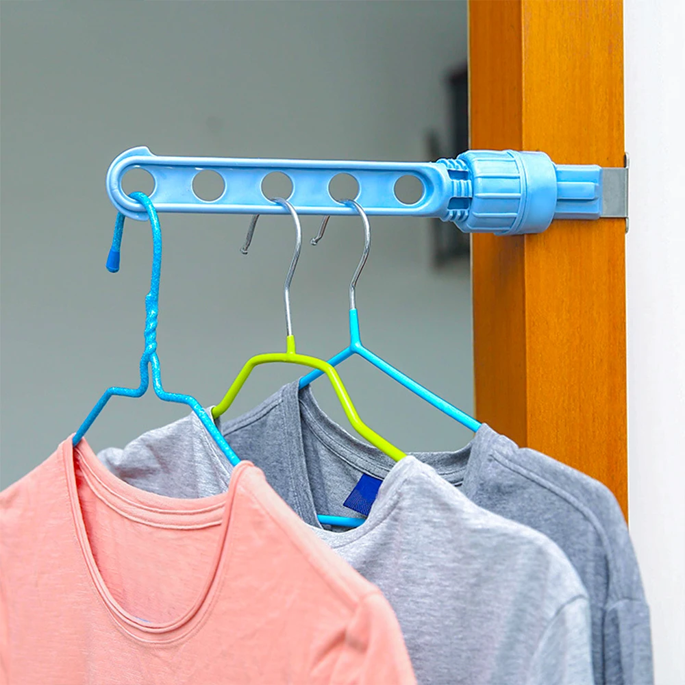 

1pc Practical 5 Hole Hanging Drying Rack Window Frame Hanger Telescopic Indoor Space Saving Hanger Hanger Drying Rack Portable