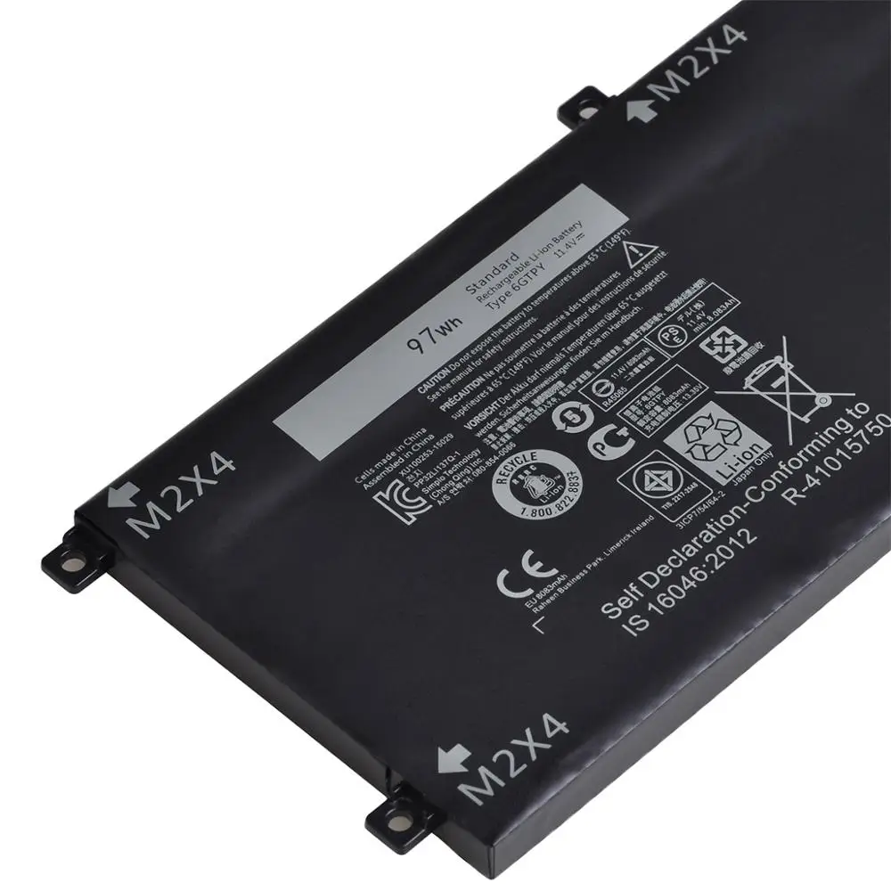 Bateria do Portátil para Dell Gtpy 9560 9550 Precisão 5510 5520 M5520 Series 11.4v 97wh 6 Xps15 - Imagem 5