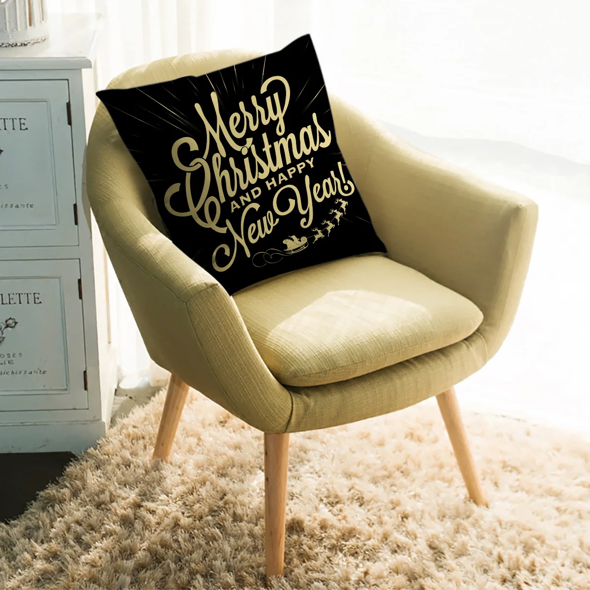 Merry Christmas наволочки Чехлы с рисунком наволочки с квадратным принтом