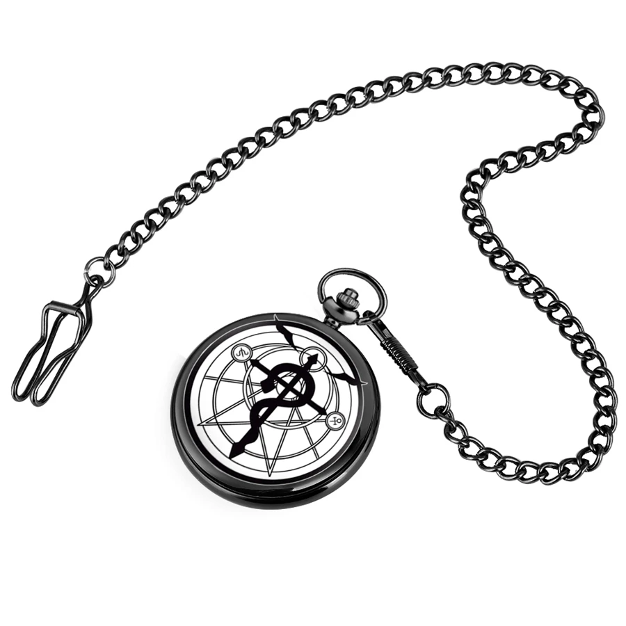 Pokemon Anime Fullmetal Alchemist Prints Quartz Pocket Watch Men Fashion Chain Customized Fob Watches Men Women Gifts for Clock 2020 2021 2022 2023 (5)