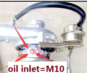 oil inlet M10 Europe Турбо картридж КЗПЧ TD05-16G 49178-06310 14412AA091 14412AA092 для Mitsubishi EVO3 обновление impecza WRX STI Forester 58T EJ20 - Цвет: oil inlet M10 Europe