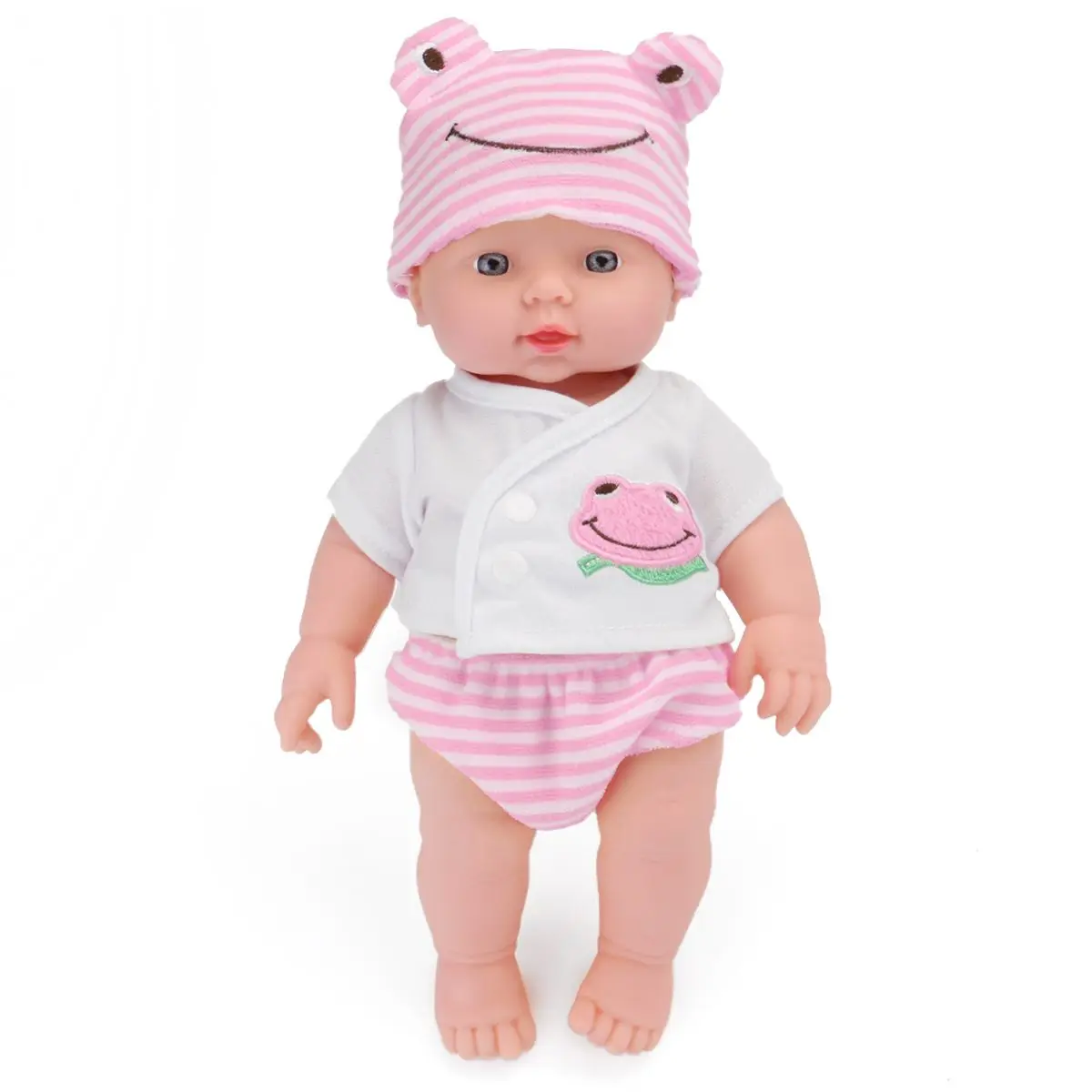 Reborn Baby Кукла Пупс игрушки для детей 30 см виниловые Силиконовые Реалистичные мини куклы реалистичные Playmate с 4 звуками - Цвет: Розовый