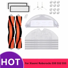 

Xiaomi Roborocks MI 1 1S S50 S52 S55 Mop Cloth Rags Water Tanker Filter Vacuum Cleaner Roller Side Brush Accessories