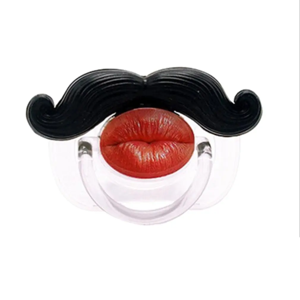 red goat mustache Детская силиконовая соска, забавная соска, соска для малышей с кроличьими зубами, милая Соска с бородой, Товары для малышей - Цвет: red goat mustache