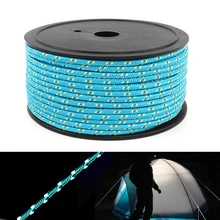 10 м/20 м/50 м 5 мм Открытый светоотражающий Guyline палатка веревка Кемпинг шнур Паракорд туристический шнур Паракорд светится в темноте