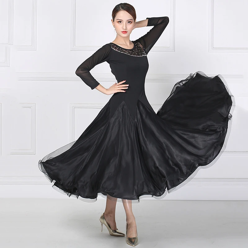 Black New Ballroom Competition Dress High Quality Modern Dresses