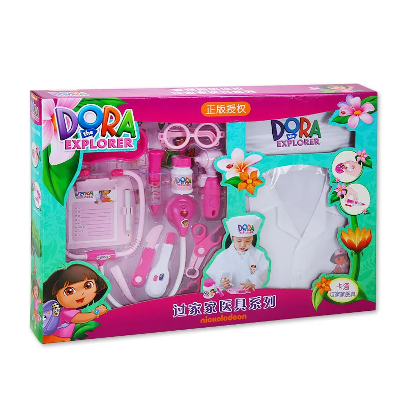 

Dora Children Doctor Toy Set Medicine Box 3-6 a Year of Age Little Girl Play House Injection Model Tool