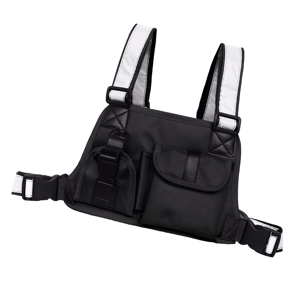 Radio Pocket Radio Chest Harness Chest Front Pack Pouch Holster Vest Rig Multifunctional Phone Holder Utility Gadget Pouch