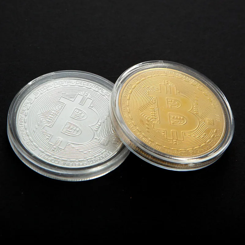 1PCS Creative Souvenir Gold Plated Bitcoin Coin Collectible Great Gift Bit Coin Art Collection Physical Gold Commemorative Coin