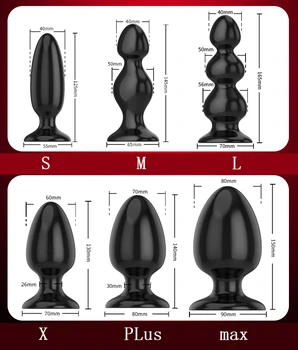 Men and Women Anal Dilator Big Butt Plug Large Suction Cup Anal Plugs Adult Unisex Sex Toys for Woman Anal Balls Buttplug 2