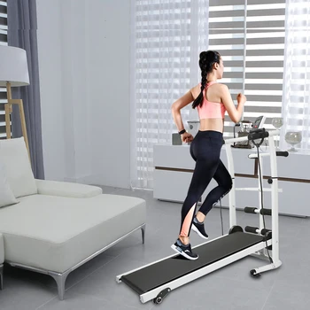 

Mechanical treadmill with sit-up bar fitness machine With display Time speed distance calories Fitness Body Building Treadmill