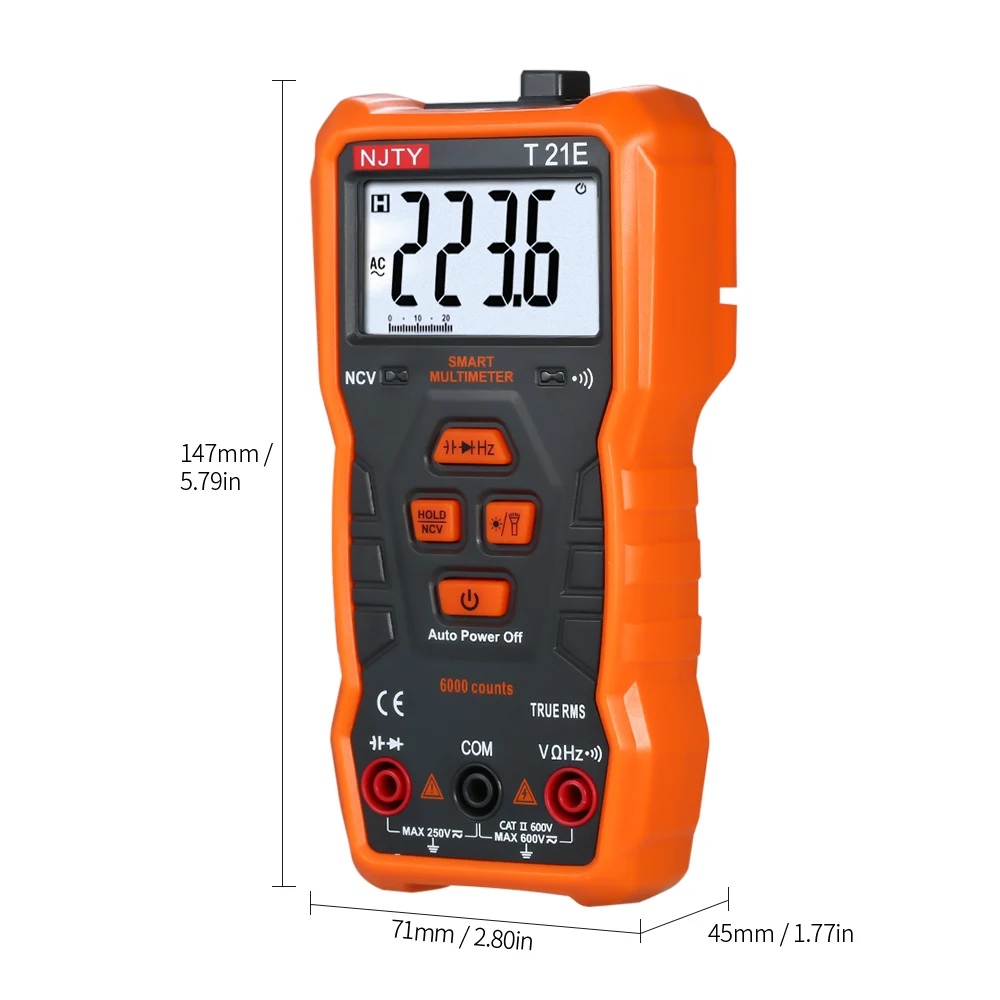 Digital Multimeter Auto Ranging AC DC voltage meter Flash light Back light Large Screen 1