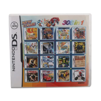 

308 In 1 Compilation Video Game Cartridge Card For Nintendo DS 3DS 2DS Super Combo Multi Cart