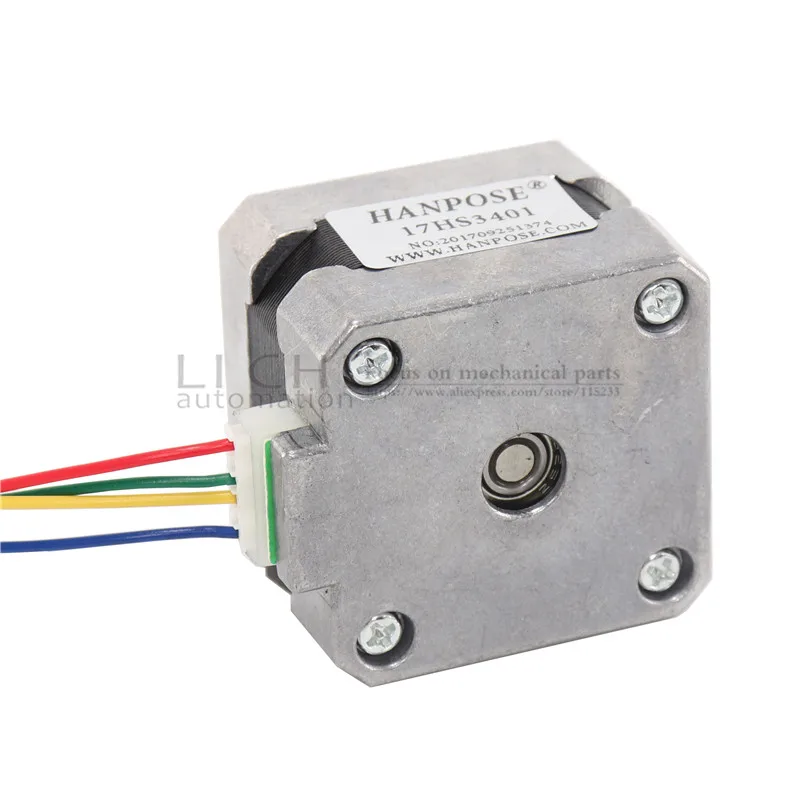 5 шт./лот Nema17 17HS3401 4 lead Nema 17 шаговый двигатель 42BYGH 1.3A CE ROSH ISO CNC лазерный измельчитель