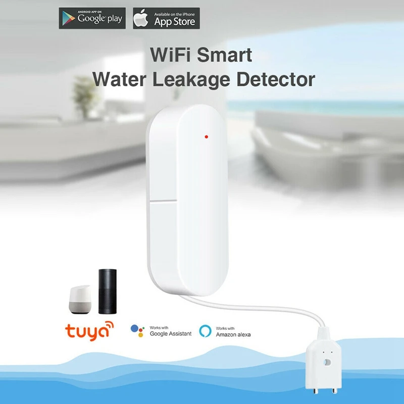 WiFi умный датчик утечки воды детектор уровня воды датчик утечки воды с приложением Tuya Alexa Google Home