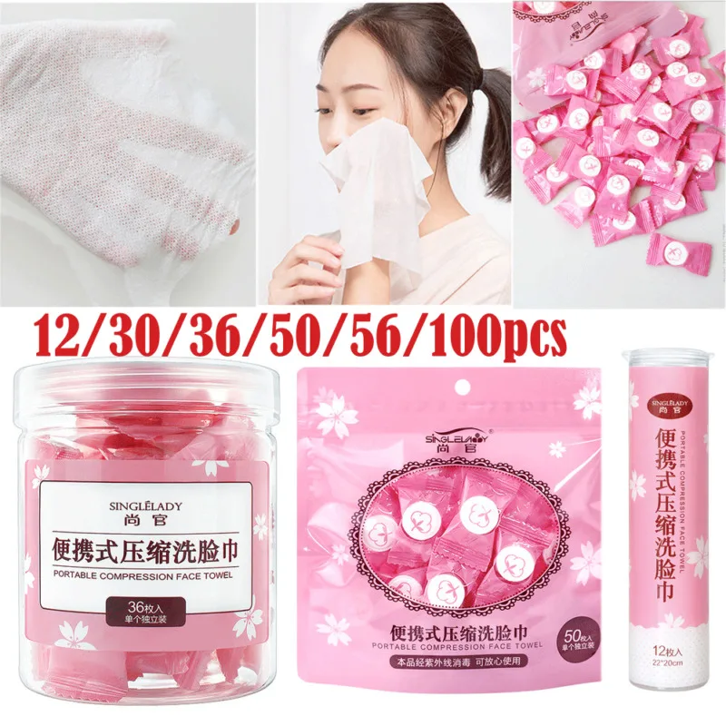 100PCS White Compressed Towels Coin Camping BBQ Fishing Fitness Sport Travel Wipes Toilet Paper Tablets for Home