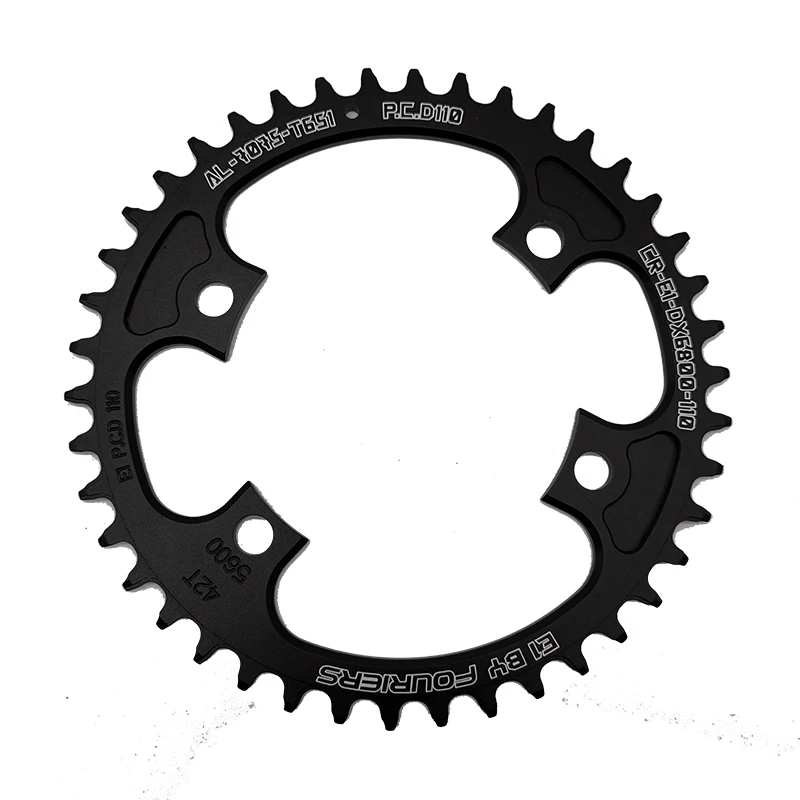 Fouriers CR-E1-DX6800 Велосипедное одноцепное кольцо для Shimano FC6800 ULTEGRA p.c. D 110 мм 42 т Велосипедное кольцо с узкими зубцами