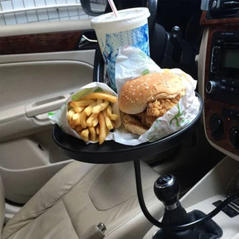 

Car Food Tray with Clamp Bracket Folding Dining Table Drink Holder Car Pallet Back Seat Water Car Cup Holder Car Swivel Tray