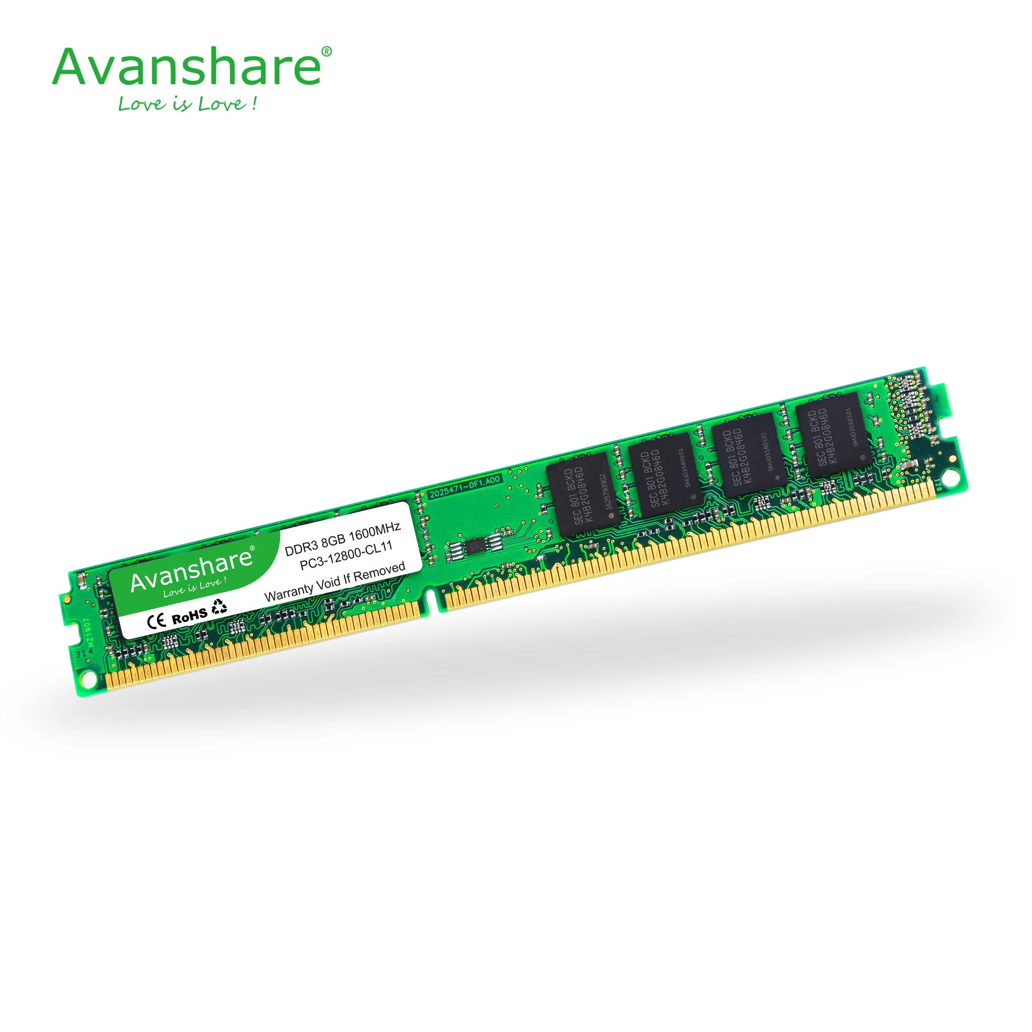 Новая оперативная память DDR3 4 Гб 1600 МГц оперативная память для рабочего стола совместима с материнской платой AMD только от Avanshare