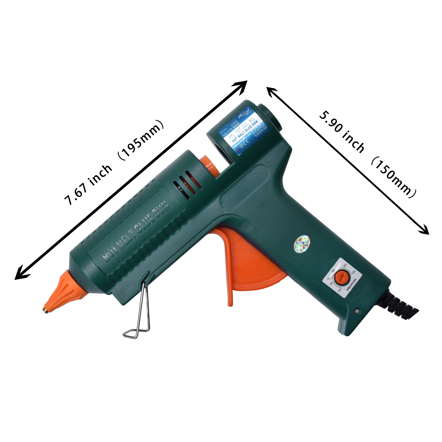 150W Hot Melt Glue Gun Temperature Adjustment, Various match to choose ,Replaceable Nozzle,Use 11mm Glue Stick for Repair Tool 2
