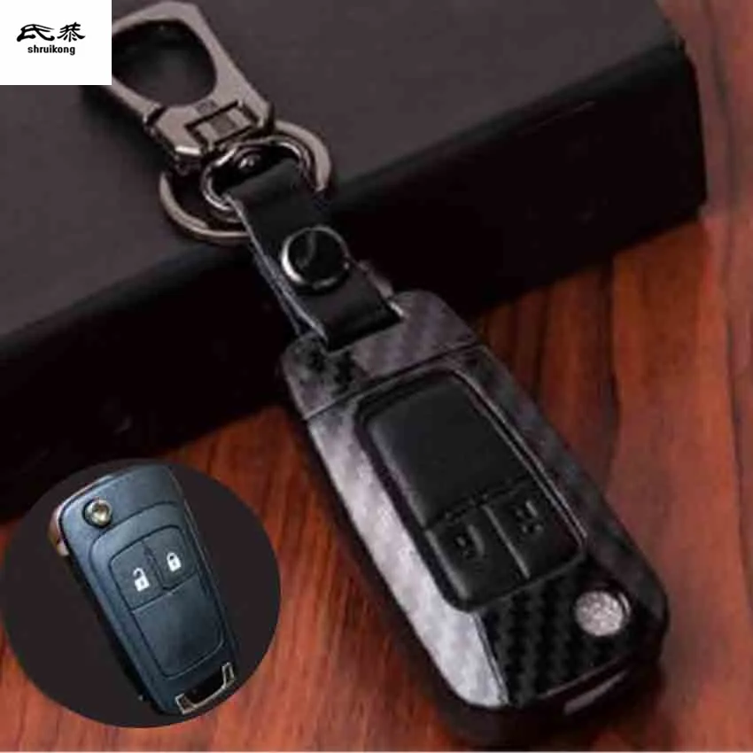 1 лот ABS углеродного волокна зерна ключи сумка чехол для Chevrolet Cruze Malibu Aveo CAPTIVA