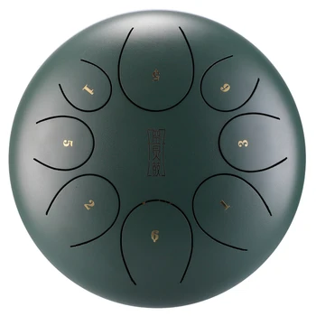 

8in 8 Notes Steel Tongue Drum Mini Hand Pan Drums with Drumsticks Percussion Musical Instruments Purify Your Mind and Soul