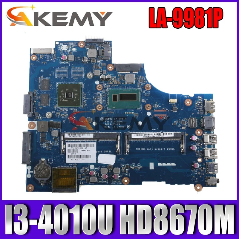 LA-9981P материнская плата для ноутбука For DELL Inspiron 15R-3537 5537 оригинальная I3-4010U HD8670M |
