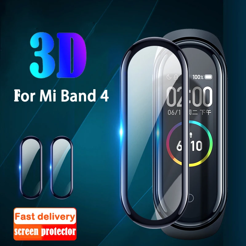 Защитная пленка для Xiaomi Mi Band 4 мягкое стекло miband с полным покрытием защитный чехол