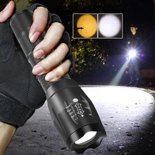 Linterna Led CREE XM-L2 U3, iluminación de Flash, linterna táctica de 5000LM, batería recargable de 18650 para Camping
