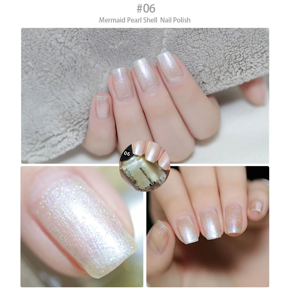 06 MYDANCE Pearl Gloss Shell Nail Polish Glue Magic Pearl Nail Polish unpeelable long-lasting nail polish TSLM1 - Цвет: 06