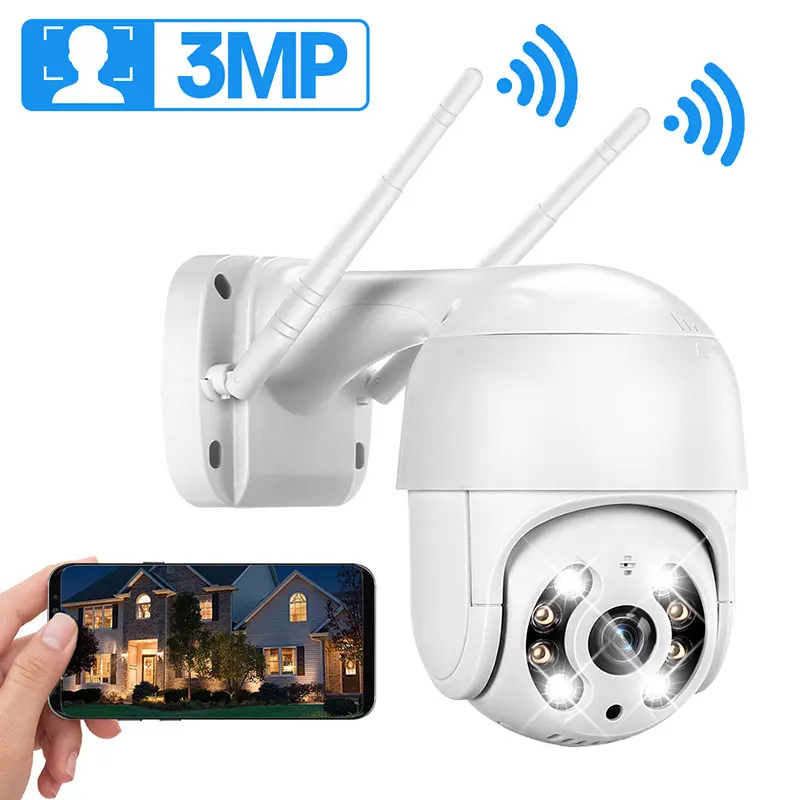 5MP Wifi PTZ в виде человечков для обнаружения lP Камера 4X цифровой зум двухстороннее