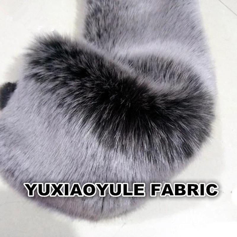 Серый длинный ворс 5 см Сгущает Супер мягкий искусственный кролик рекс плюш искусственный мех Ткань DIY обувь пальто воротник жилет Подушка игрушка
