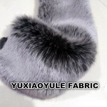 Серый длинный ворс 5 см Сгущает Супер мягкий искусственный кролик рекс плюш искусственный мех Ткань DIY обувь пальто воротник жилет Подушка игрушка