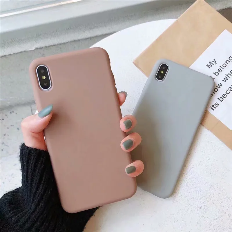 Милый матовый однотонный чехол карамельного цвета для телефона Iphone 12 Pro Max 12Mini