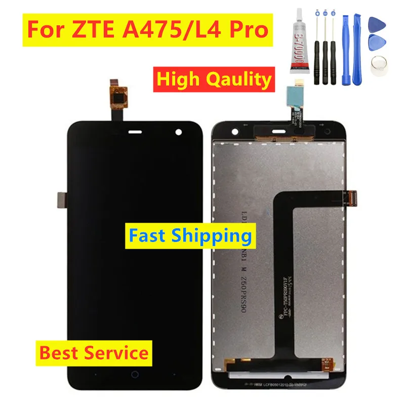 100% протестированный для ZTE Blade A475 Полный ЖК-дисплей сенсорный экран дигитайзер в