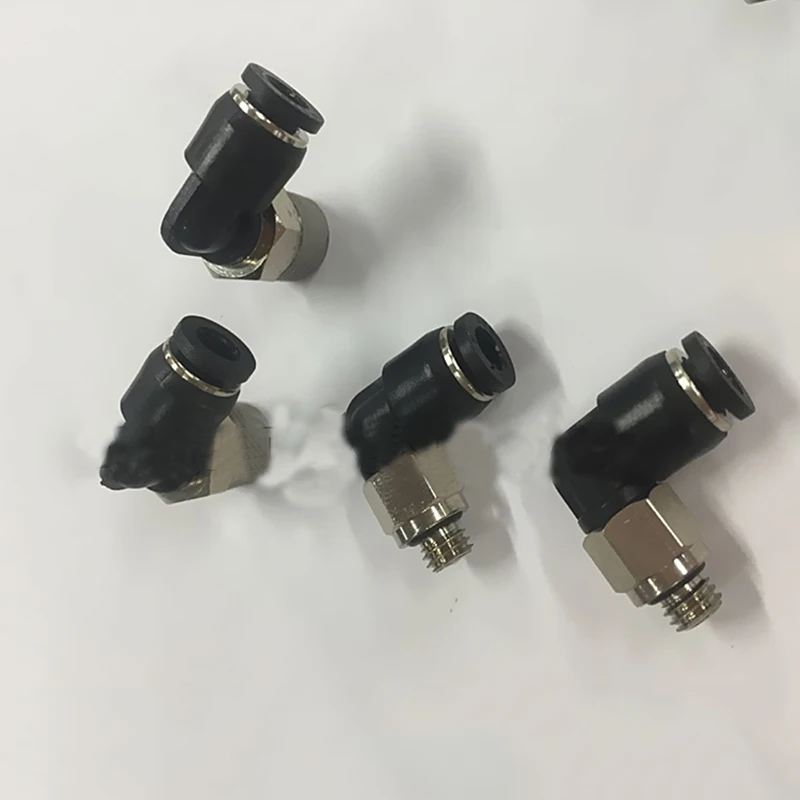 

Micro Threaded Push In Elbow Fitting Right Angle Pneumatic Connector PL4-M5 PL6-M5 PL4-01 PL6-01
