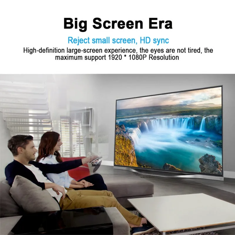 Wireless Phone Screen Converter Cable Plug-and-play Wi-Fi Display Casting Mirroring Adapter Connector Cord For Netflix Youtube