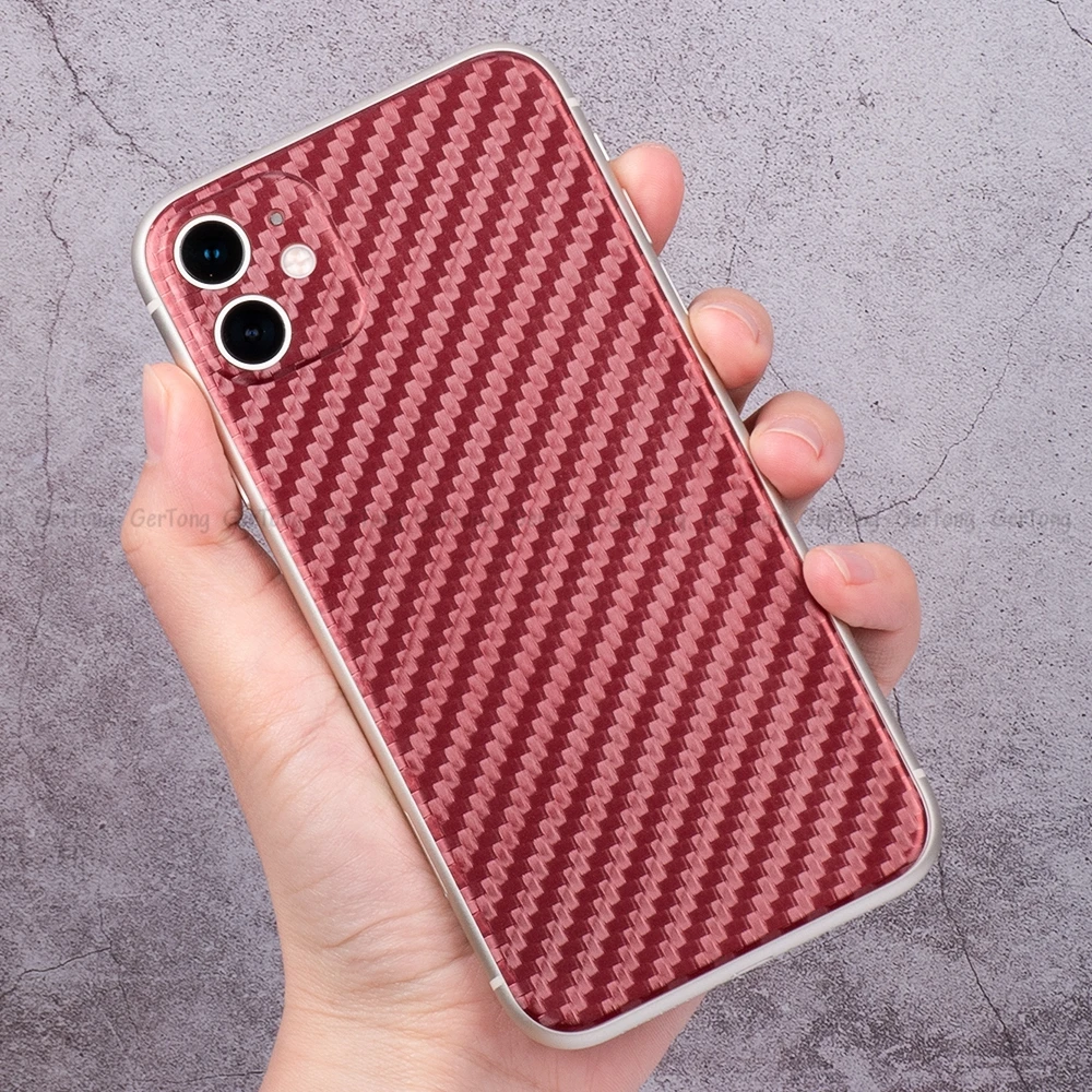 Наклейка на заднюю панель из углеродного волокна для iPhone 11 Pro Max защитная пленка с