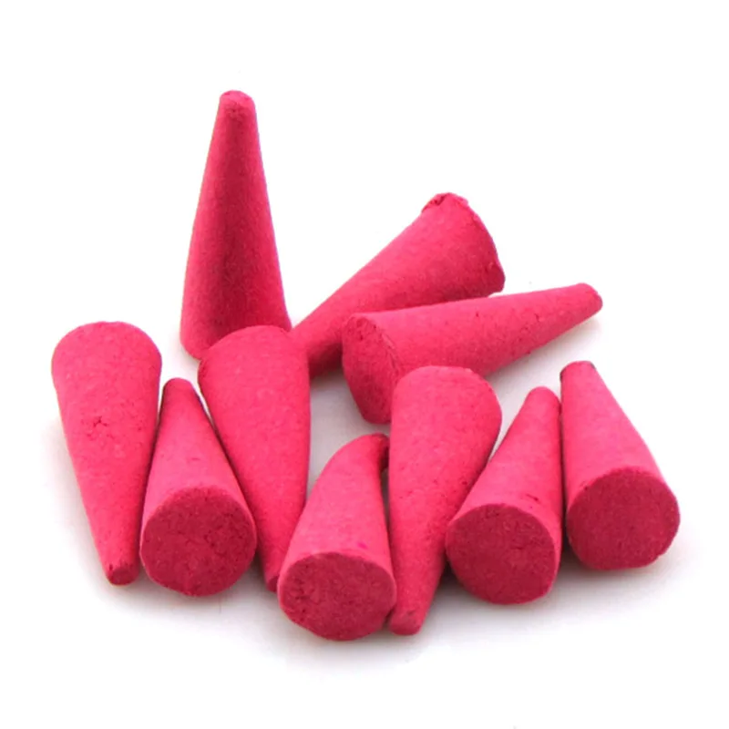 50/100 piezas de incienso cono de sándalo rosa limón fragancia para  aromaterapia del hogar, incienso para regalos a granel (color: 100  unidades