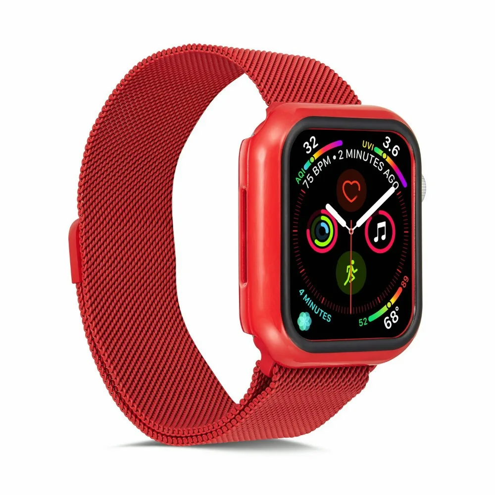 Силиконовый защитный чехол для apple watch 44/40 мм чехол Модный Бампер анти-осенняя Защитная крышка для iWatch серии 5 4 наручные часы