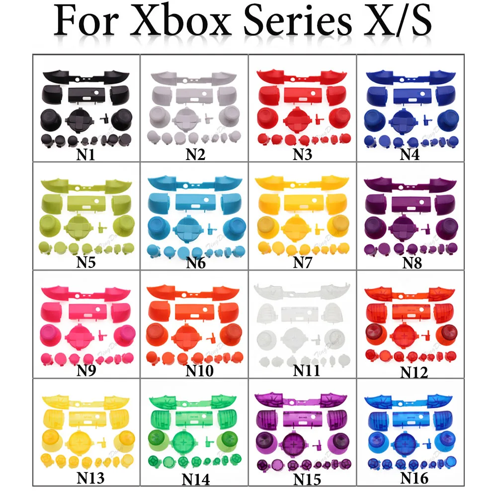 

16set Replacement Buttons Set LB RB LT RT Bumpers Triggers D-pad ABXY Start Back Share Keys for Xbox Series X S Controller