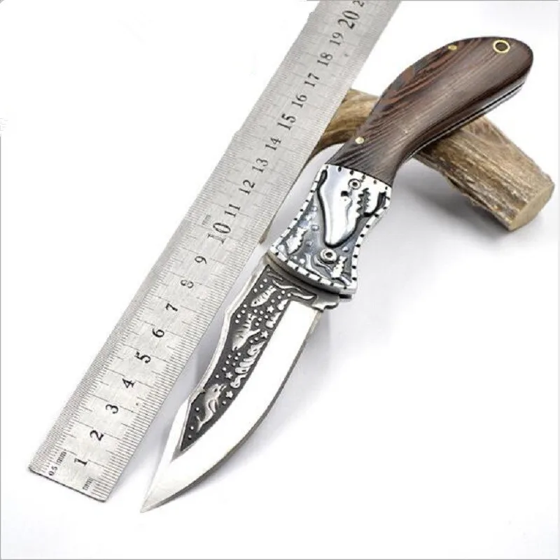 Новинка, Высококачественный нож, куриное крыло, деревянная ручка, открытый складной нож для кемпинга, многофункциональный нож, инструмент